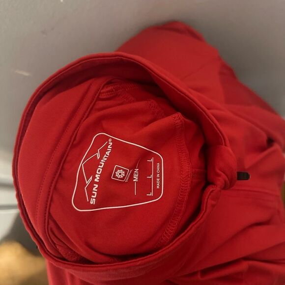 Sun Mountain Men’s Large Red Half ZIP Golf Pullover - Picture 6 of 7